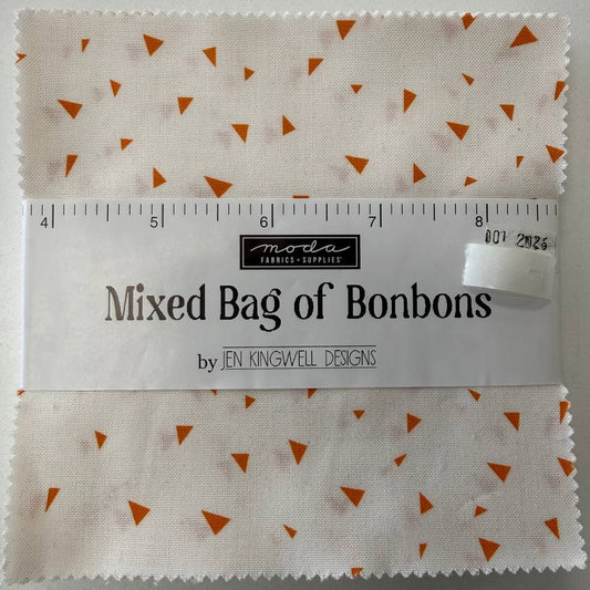 Mixed Bag of Bonbons Charm Pack by Jen Kingwell Designs for Moda Fabrics with modern geometric prints