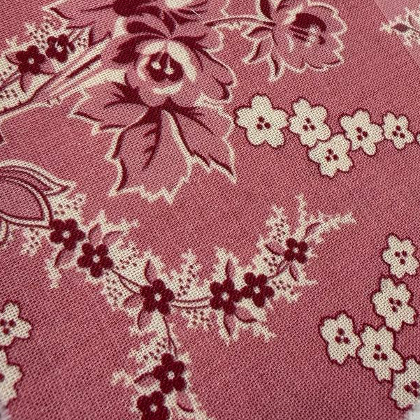 Goodnight Irene 1890-1920 Layer Cake quilting fabric bundle by Moda Fabrics with vintage floral prints in dusty rose color