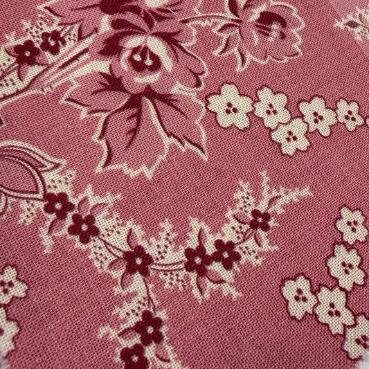 Goodnight Irene 1890-1920 Layer Cake quilting fabric bundle by Moda Fabrics with vintage floral prints in dusty rose color