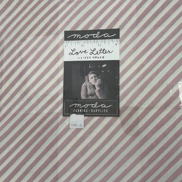 Love Letters Layer Cake quilting fabric bundle by Moda Fabrics with pink diagonal stripe pattern