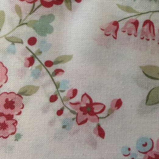 Abide Charm Pack by Brenda Riddle Designs for Moda Fabrics with soft pink floral quilting cotton prints