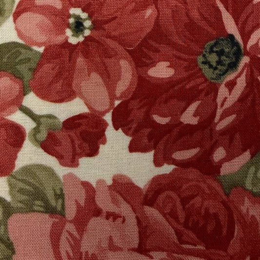 Ambiance Charm Pack by 3 Sisters for Moda Fabrics with red floral quilting cotton prints