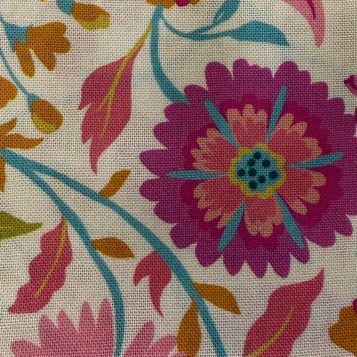 Paper Charm Pack by Crystal Manning for Moda Fabrics with colorful modern floral quilting cotton prints