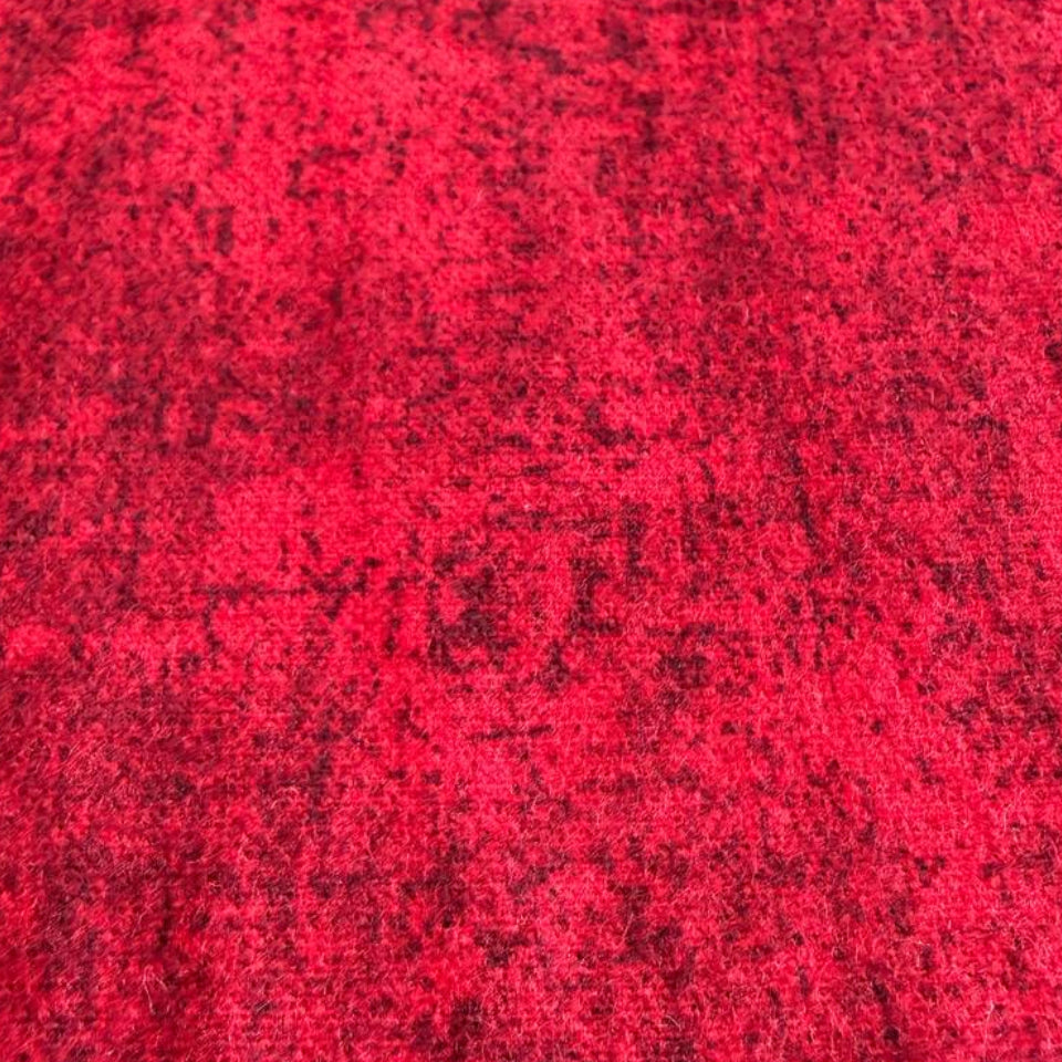 Northcott canvas flannel wide back fabric in cabernet red for quilt backing