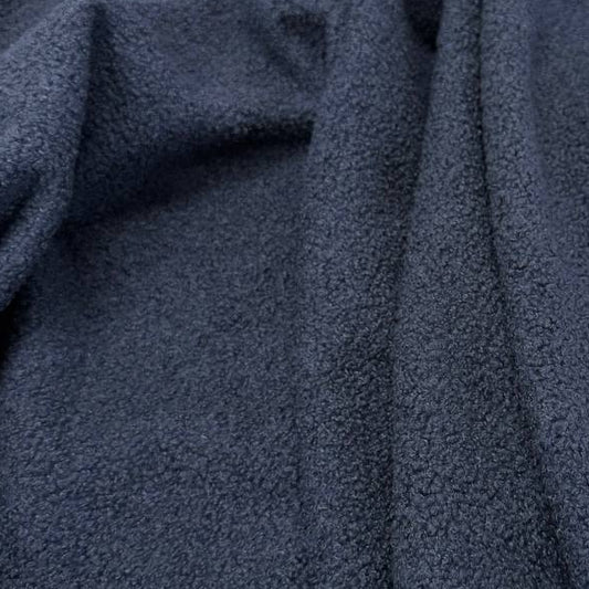 Soft Teddy Fleece fabric in Sand, Ecru, Navy, Dusty Blue, Dark Dusty Mint and Old Pink – 100% polyester cozy fleece fabric.