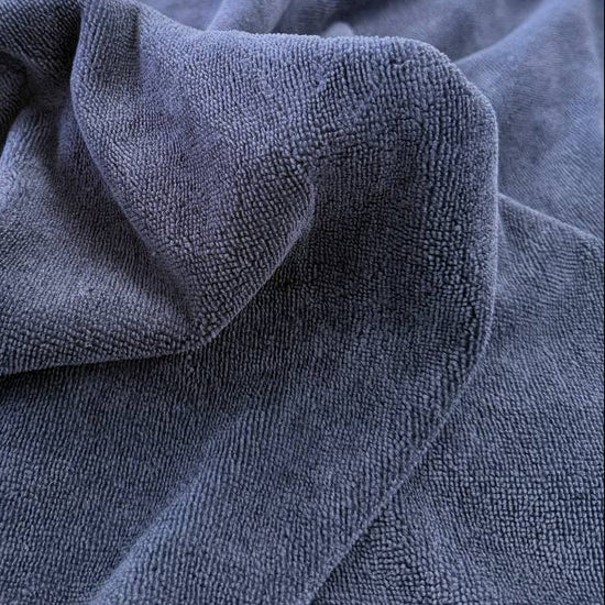 Soft textured knit fabric in navy blue