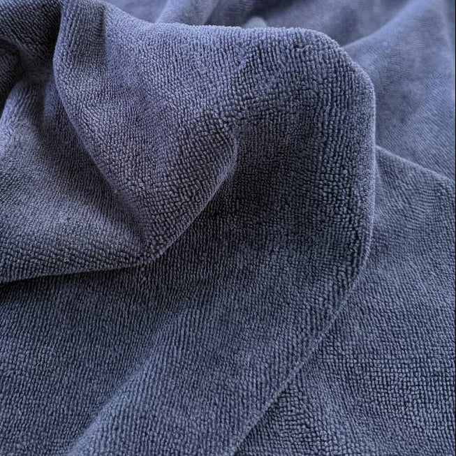 Soft textured knit fabric in navy blue