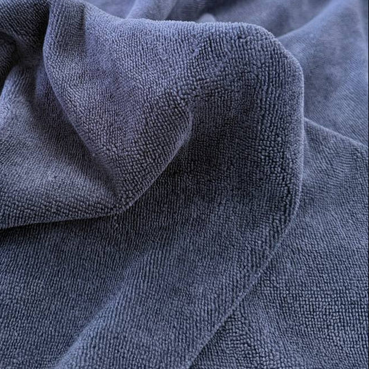 Soft textured knit fabric in navy blue