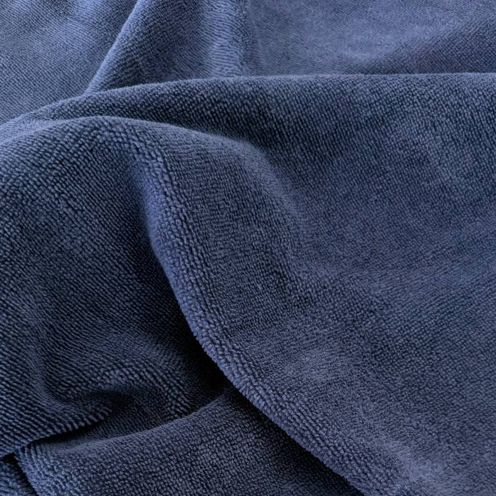 Soft textured knit fabric in navy blue