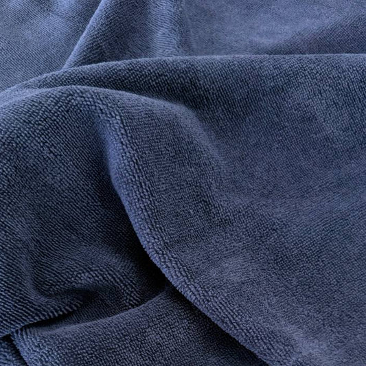 Soft textured knit fabric in navy blue