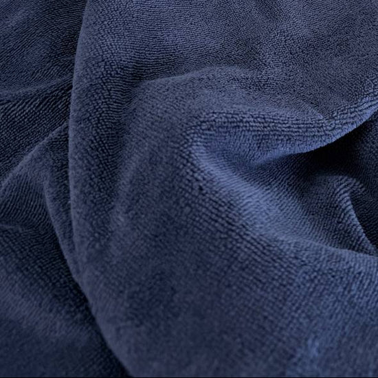 Soft textured knit fabric in navy blue