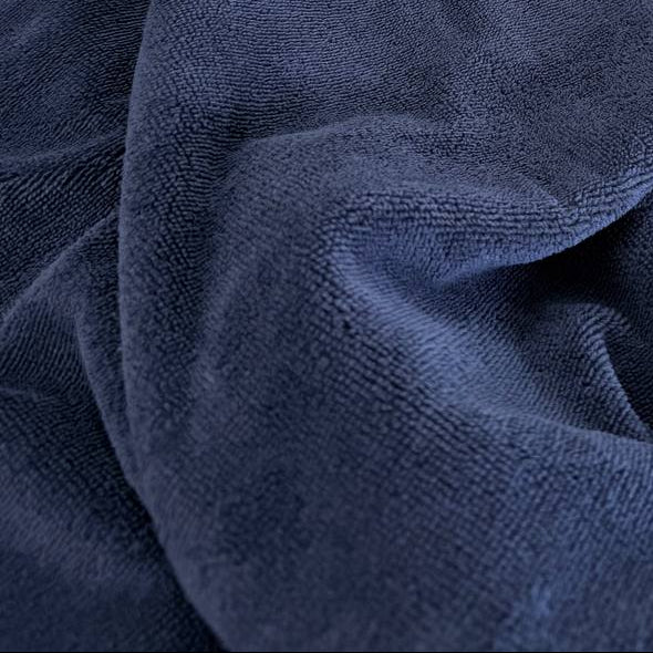Soft textured knit fabric in navy blue