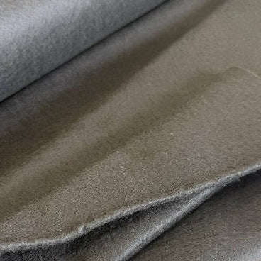 Black felt fabric texture close-up