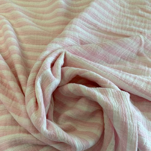 Soft striped cotton fabric for summer clothing