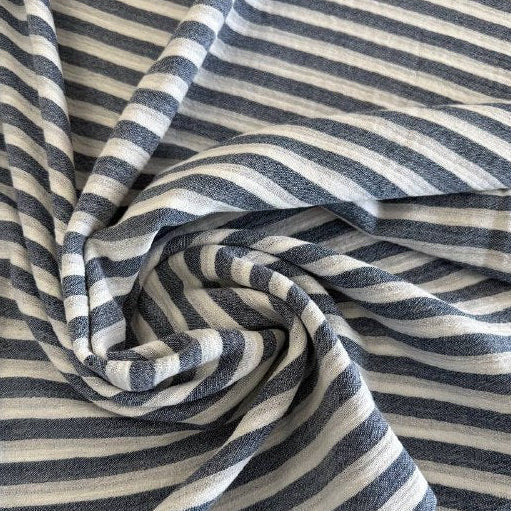 Soft striped cotton fabric for summer clothing