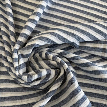 Soft striped cotton fabric for summer clothing