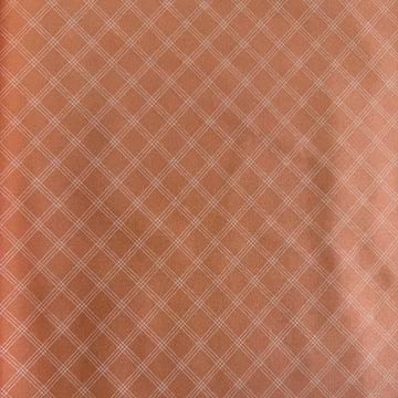 Peach cotton quilting fabric with white plaid lines from Flower Girl collection by My Sew Quilty Life for Moda