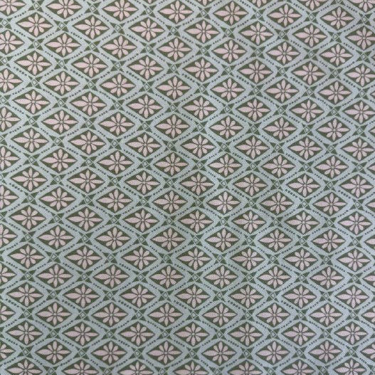 Moda Tango by Kate Spain Sky 527336-22 green geometric floral quilting cotton fabric