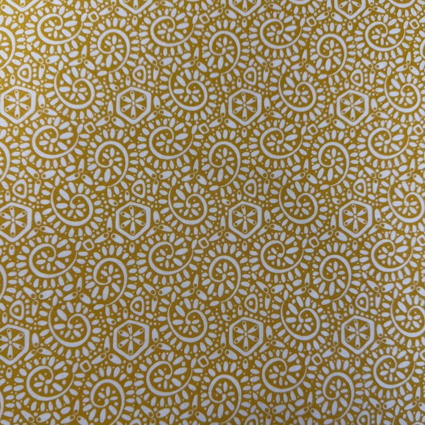 Yellow geometric cotton fabric Tango by Kate Spain Moda sunshine print