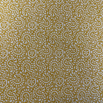 Yellow geometric cotton fabric Tango by Kate Spain Moda sunshine print