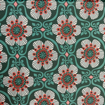 Basil multi floral geometric cotton fabric Tango by Kate Spain Moda