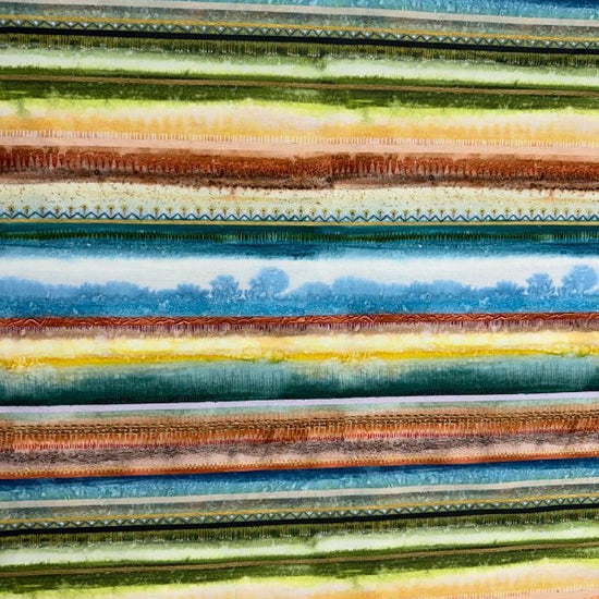 Colorful stripe cotton fabric Wanderlust Create Joy Project Moda