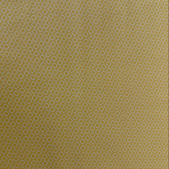 Yellow geometric circle cotton fabric cheer yellow small print