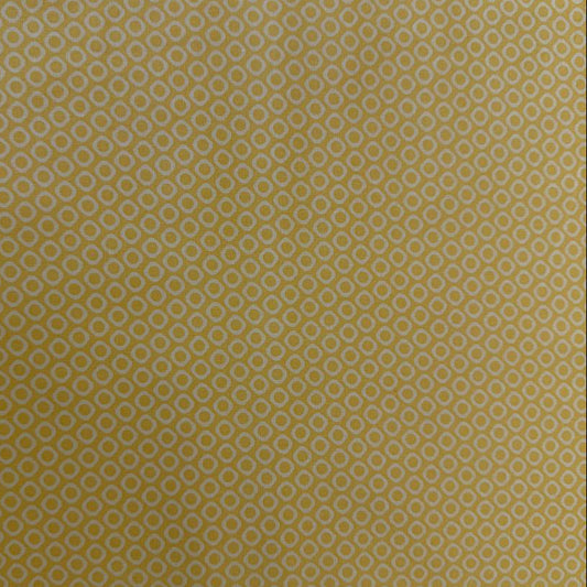 Yellow geometric circle cotton fabric cheer yellow small print