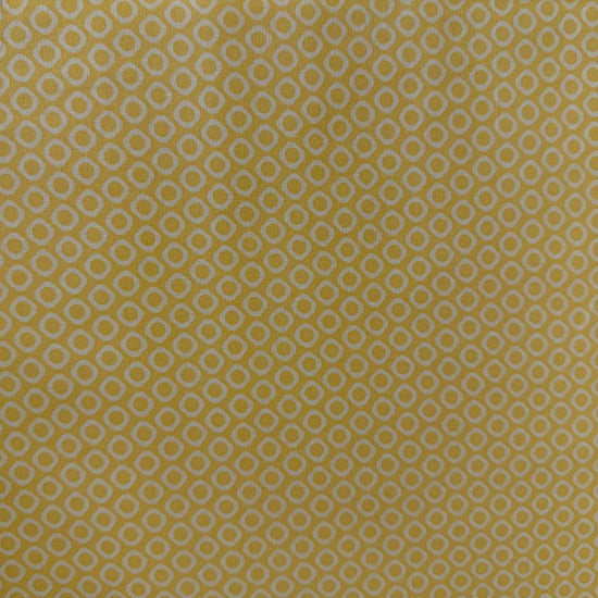 Yellow geometric circle cotton fabric cheer yellow small print