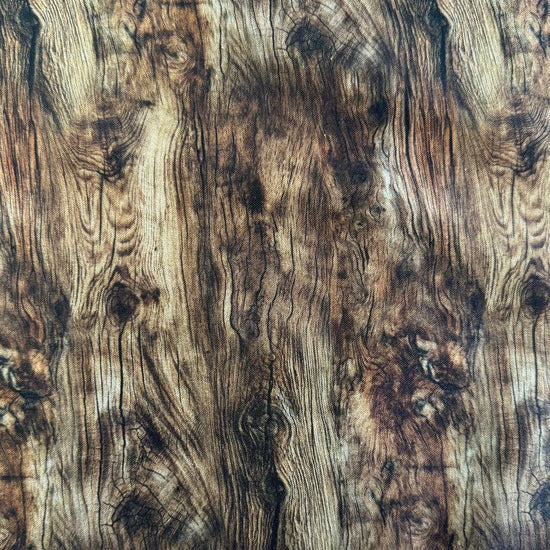 Brown wood grain cotton fabric from North Country collection by Michael Miller