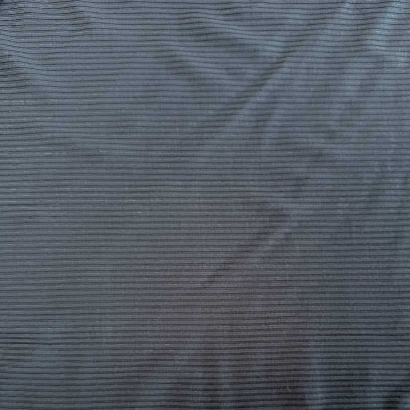 Soft bamboo rib knit fabric with fine vertical ribs, excellent stretch, and a smooth texture, available in multiple colours.