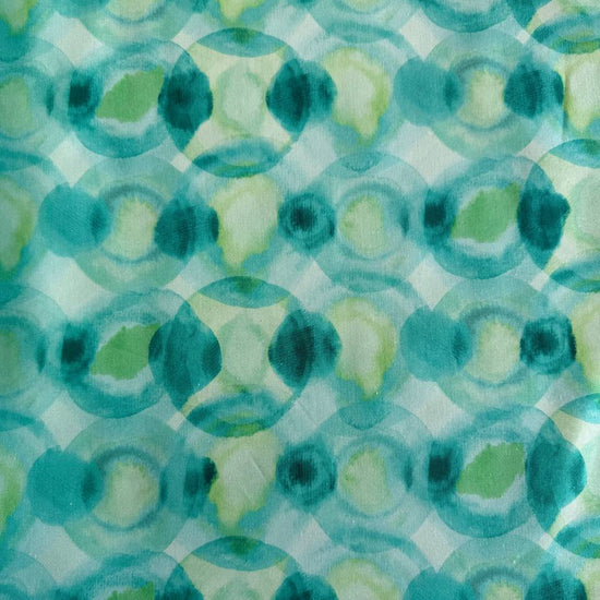 Flower Patches fabric by Amarilys Henderson for Moda, aqua green watercolor dots blender quilting cotton 521826-12