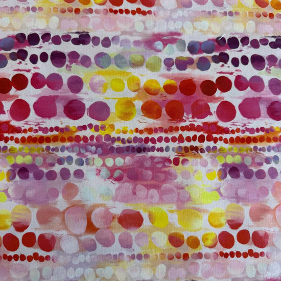 Gradients Parfait Fruit Punch fabric by Moda, pink orange yellow watercolor dot stripe quilting cotton 533645-12