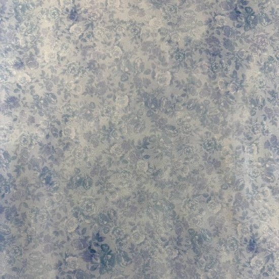 Soiree by Hoffman sky blue floral cotton fabric quilting 25661-16