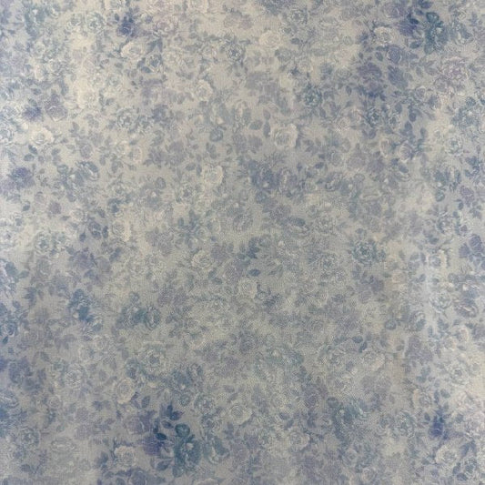 Soiree by Hoffman sky blue floral cotton fabric quilting 25661-16