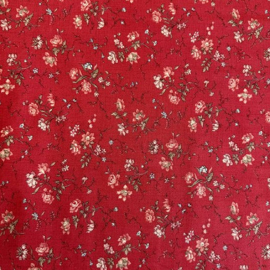 Fleur De Paris Garance 513991-14 Moda Fabrics red vintage floral quilting cotton
