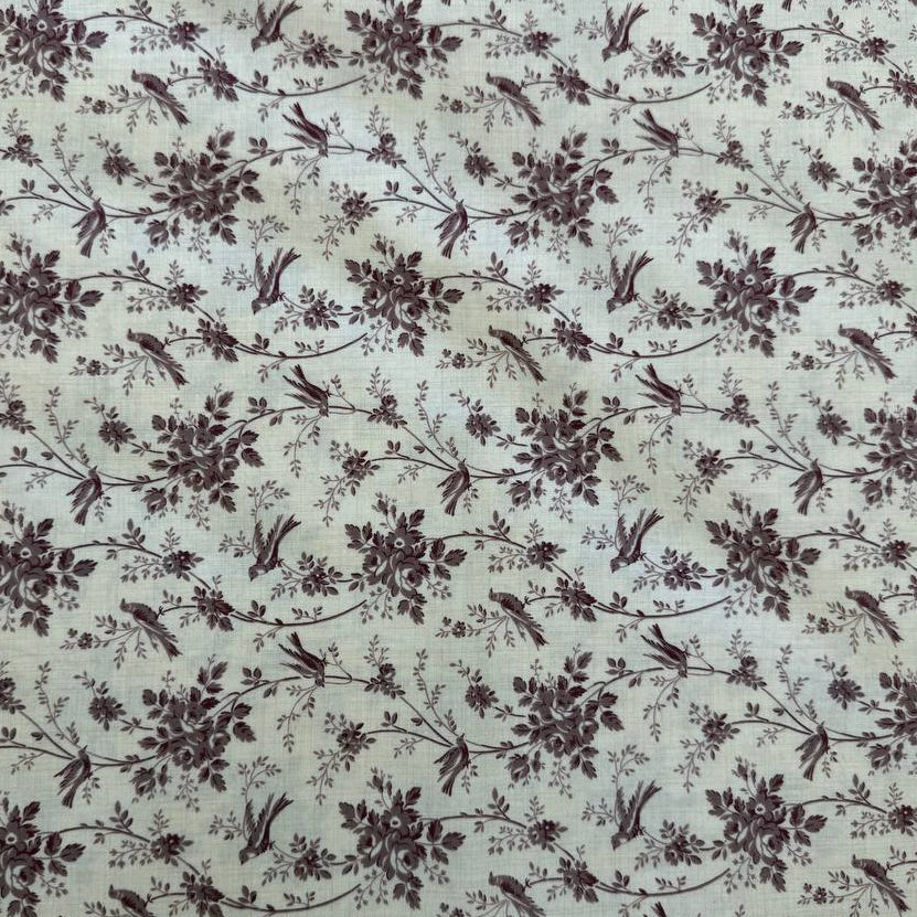 Fleur De Paris Pearl Lavender 513996-13 Moda Fabrics lavender floral bird quilting cotton