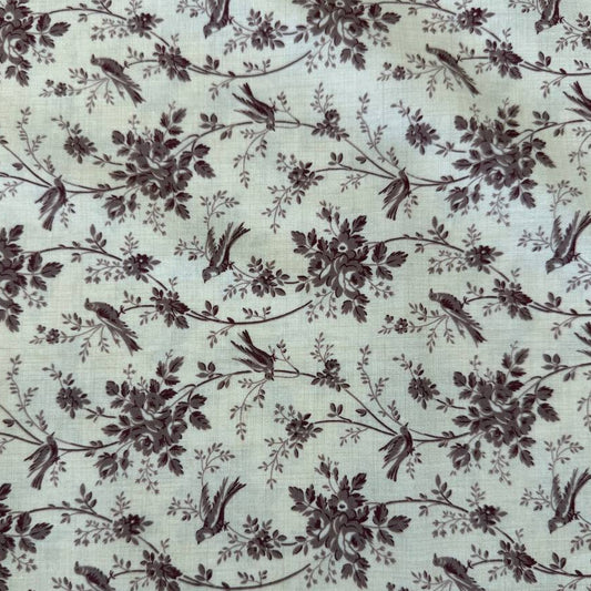 Fleur De Paris Pearl Lavender 513996-13 Moda Fabrics lavender floral bird quilting cotton