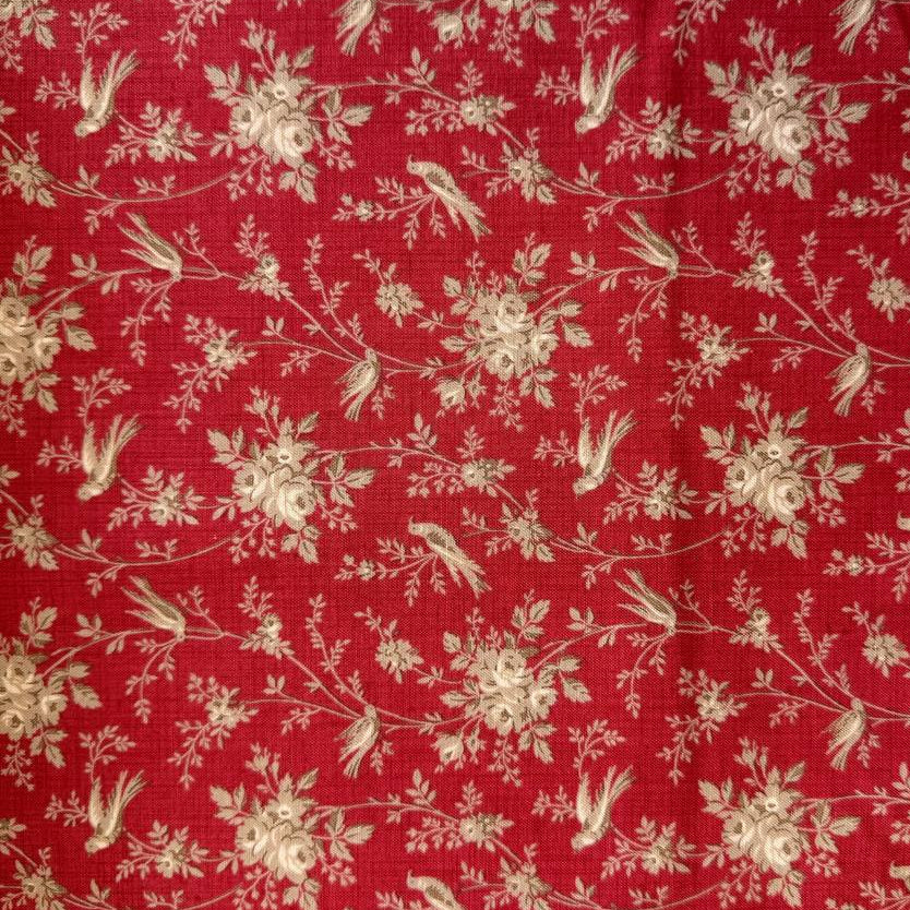 Fleur De Paris Garance 513996-16 Moda Fabrics red floral bird quilting cotton