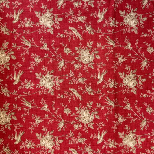 Fleur De Paris Garance 513996-16 Moda Fabrics red floral bird quilting cotton