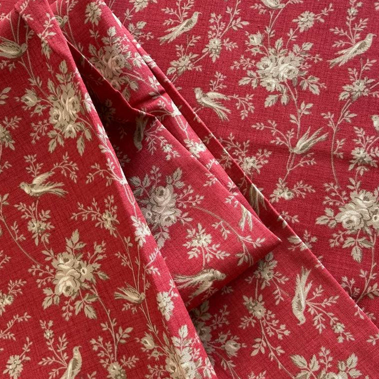 Fleur De Paris Garance 513996-16 Moda Fabrics red floral bird quilting cotton