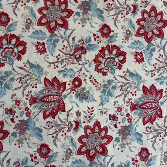 Fleur De Paris Pearl 513990-11 Moda Fabrics large floral red blue quilting cotton