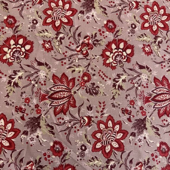 Fleur De Paris Pearl 513990-11 Moda Fabrics large floral red blue quilting cotton