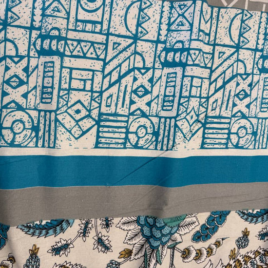 Grey geometric cotton sheeting fabric 108 inch wide modern bedding fabric white lines