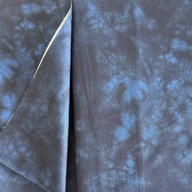 Winter Chill Debbie Maddy Midnight blue marble quilting cotton fabric Moda 3108-13