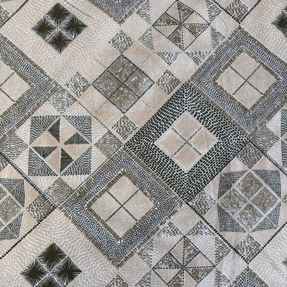 Galeria cotton sheeting 108 inch wide taupe geometric patchwork fabric for quilt backing and home decor
