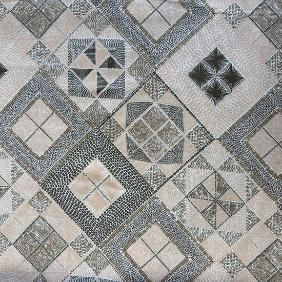 Galeria cotton sheeting 108 inch wide taupe geometric patchwork fabric for quilt backing and home decor