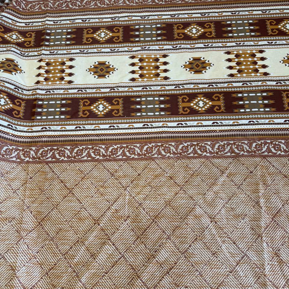 Galeria cotton sheeting 108 inch rustic southwestern stripe beige brown geometric fabric