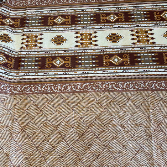 Galeria cotton sheeting 108 inch rustic southwestern stripe beige brown geometric fabric