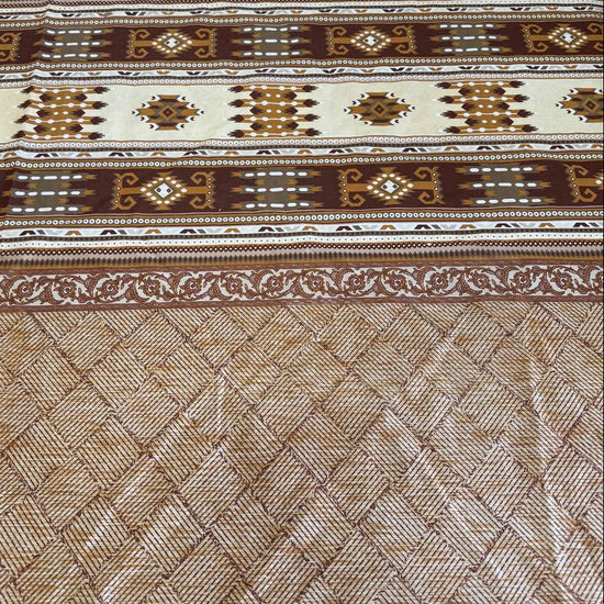 Galeria cotton sheeting 108 inch rustic southwestern stripe beige brown geometric fabric